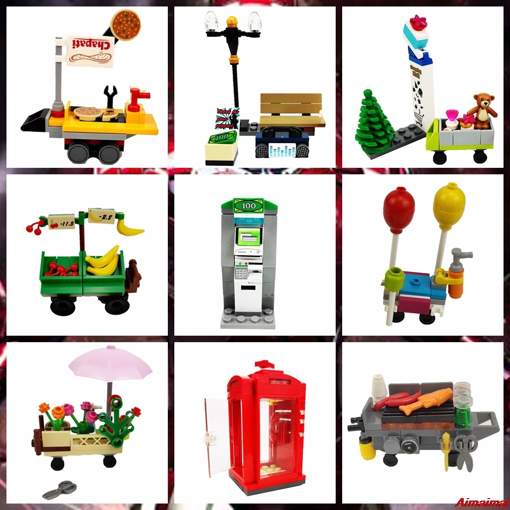

Legoing City Blocks Moc Creator Toys Figures Accessories Particle ATM Model Bricks Enlighten Educational Creator Legoings Bricks
