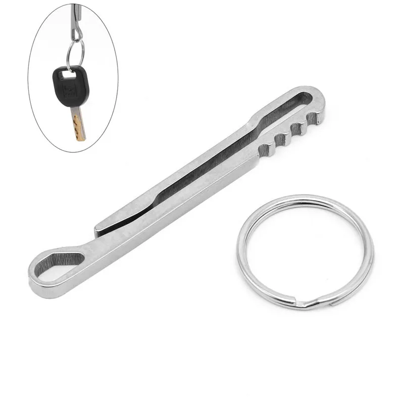 

Outdoor Stainless Steel Hanging Buckle Clip Keychain Key Ring Quickdraw Tool