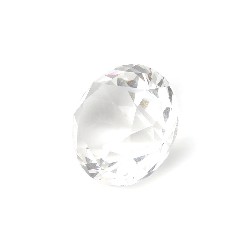 

50mm Clear Cut Rhinestone Diamond Glass Jewelry Paperweight Wedding Home Decor