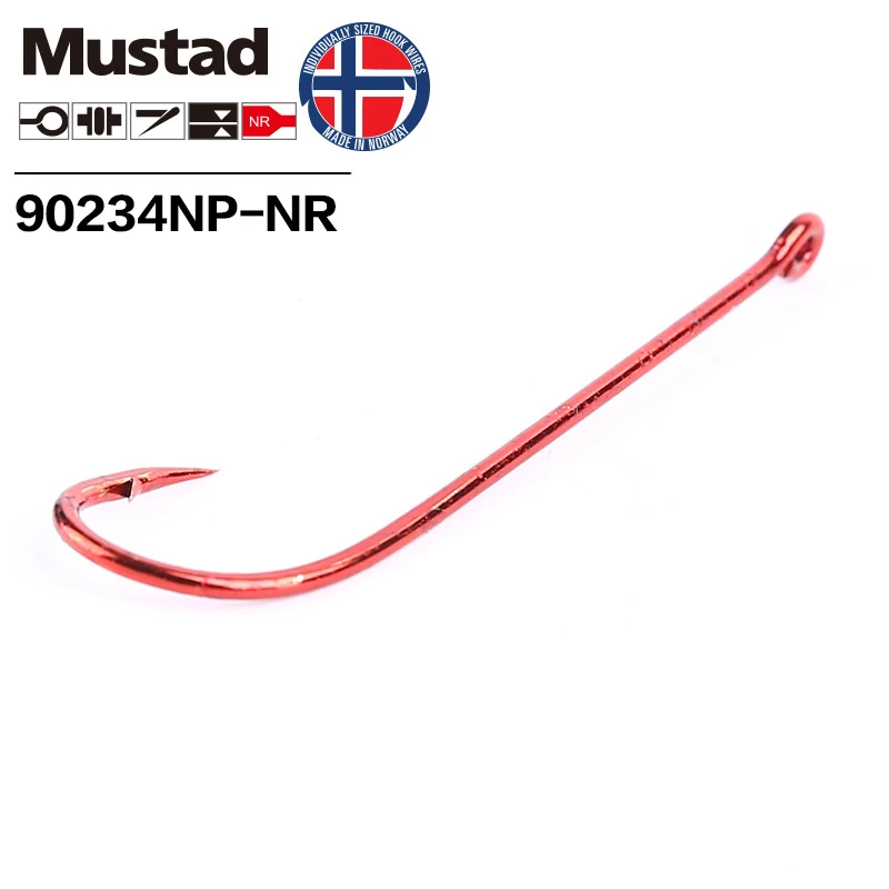 Mustad Norway происхождения рыболовный крючок EX-Long хвостовик кровопрочный червь высокой интенсивности рыболовные снасти крючок рыболовные принадлежности, 90234NP-NR