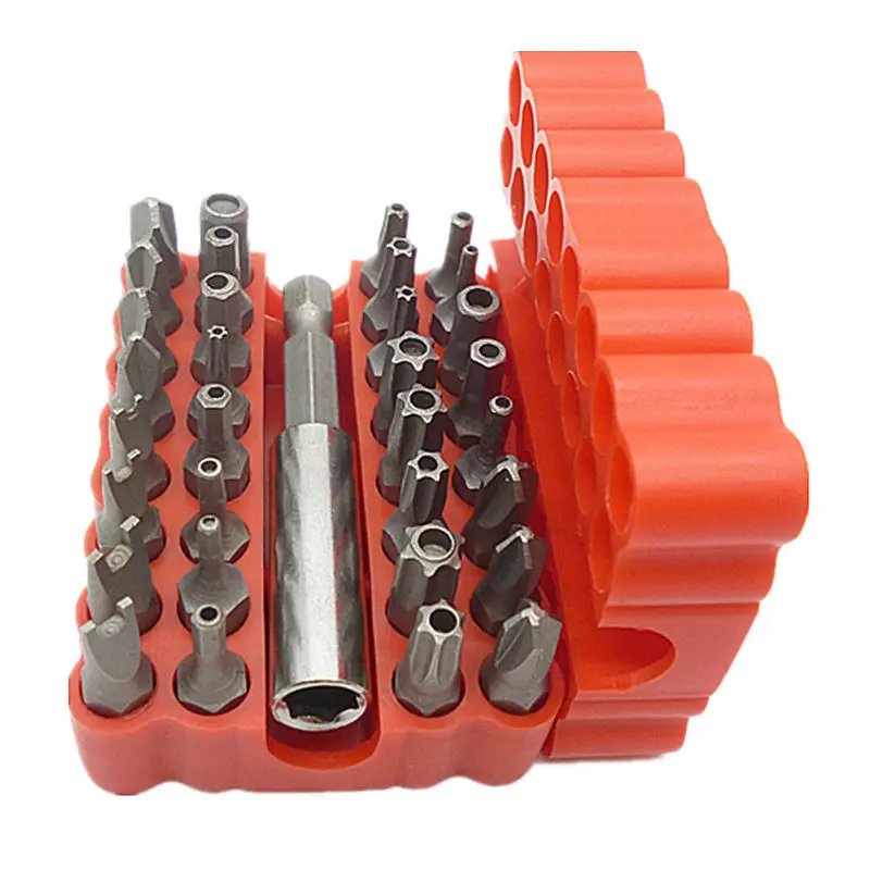 33 pcs Security Torq Torx Hex Tamper Proof Bit Set w Magnetic Bit Holder