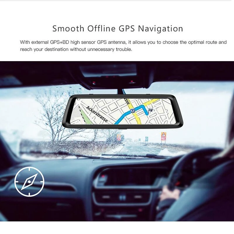 QUIDUX Автомобильный видеорегистратор 4G Android 1" ips полное зеркало gps навигация ADAS FHD 1080 P зеркало заднего вида Camara Автомобильный видеорегистратор рекордер