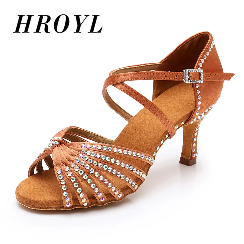 

Rhinestone Women's Tango/Ballroom/Latin Dance Dancing Shoes Heeled Salsa Professional Dancing Shoes For Girls Ladies 5cm/7cm