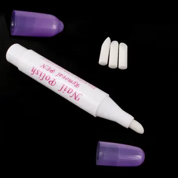Nail Art Corrector Pen Remove Mistakes with 3 Tips Newest Nail Polish Remover Pen Cleaner Erase