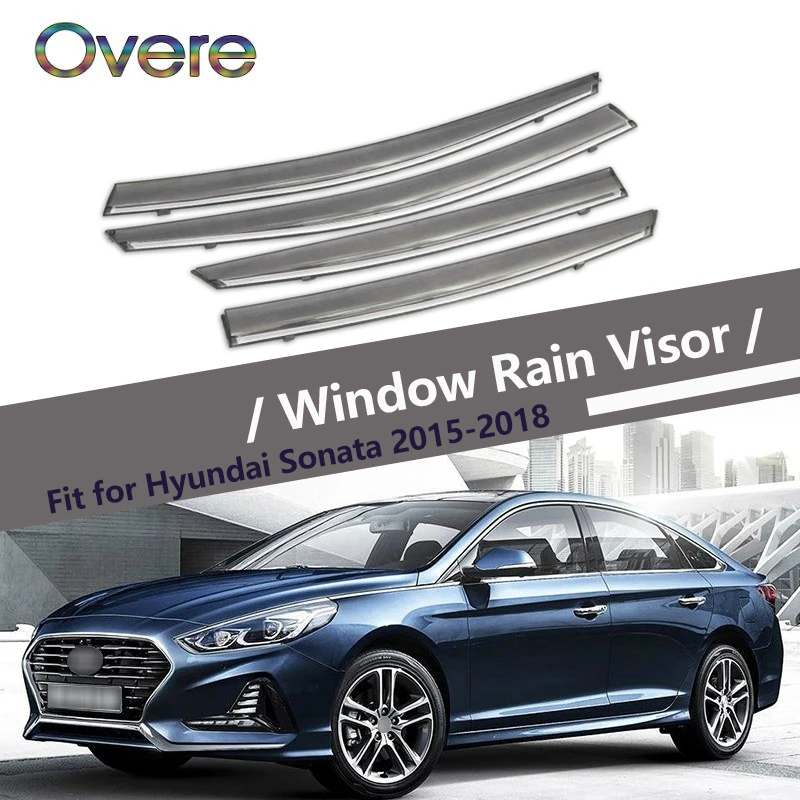 Овере Новинка 1 комплект детский дым окно дождевой козырек для Hyundai Sonata 2015 2016 2017 2018