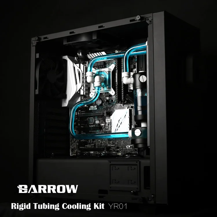 Barrow YR01 Rigid Tubing CPU Water Cooling Kit for NZXT S340 Elite Case