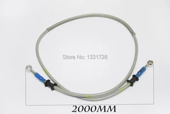 

Free Shipping! 2000MM MOTORCYCLE MADE STAINLESS STEEL 2 BRAKE LINES HOSES 10MM caliber Clutch modification Universal