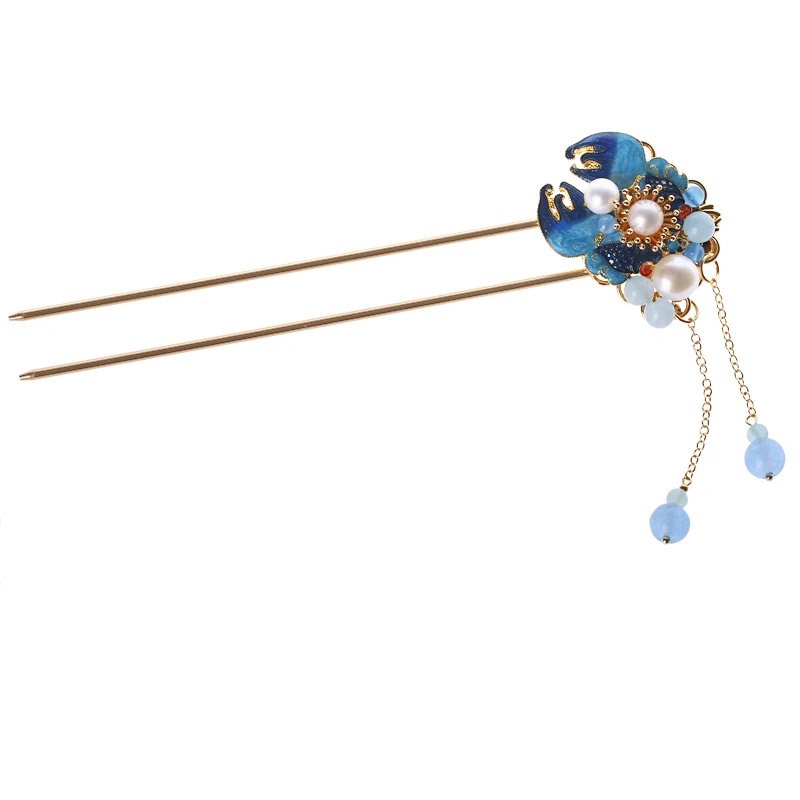 

Chinese Style Hair Stick Pearl Hairwear Wedding Hair Chopsticks Chignon Handmade Hairpin Women Gift Accessories