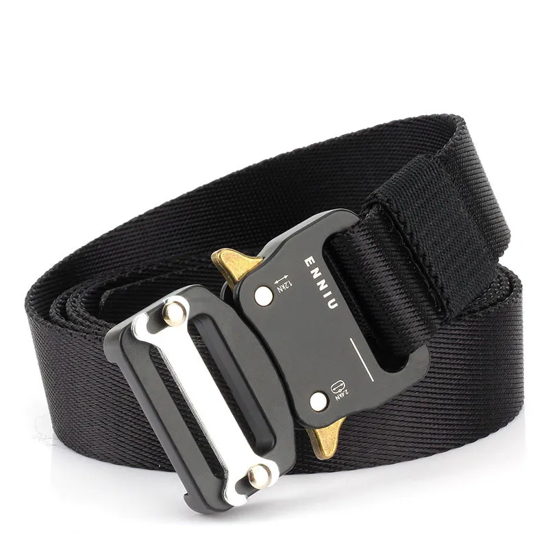 

Military Equipment Army Belt Men Metal Buckle Tactical Designer Canvas Belts Jeans Accessories Casual Nylon Long Black Waistband