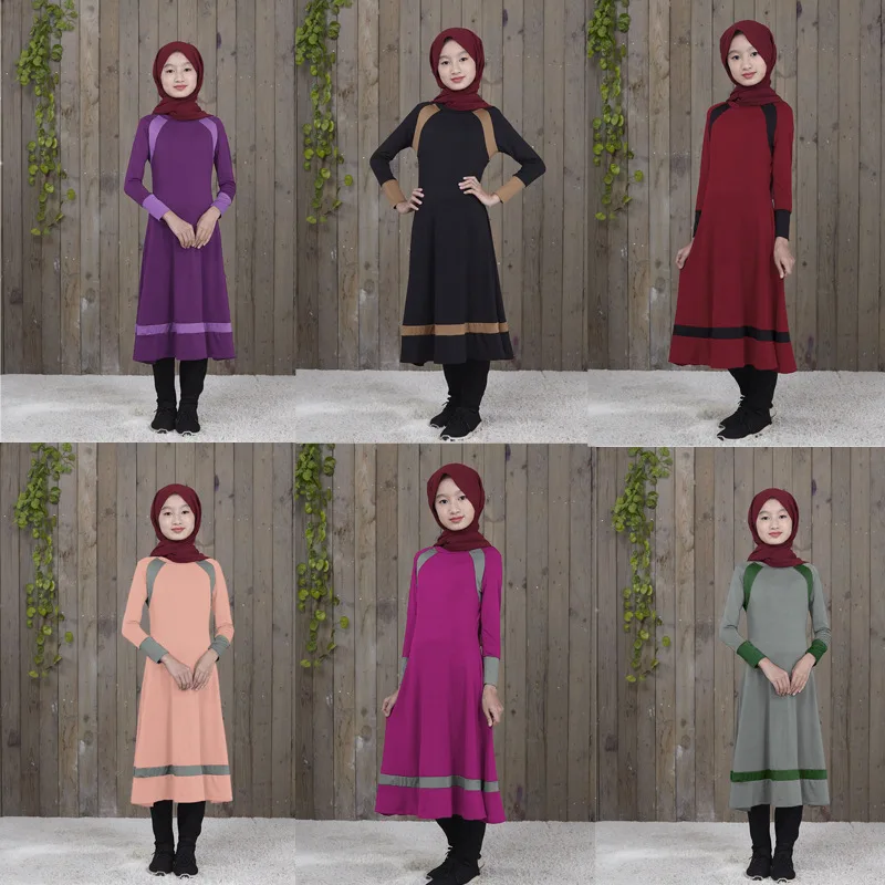 

2019 Time-limited Direct Selling Polyester Broadcloth Fashion None Autumn Elegent Small Children Plus Size Abaya S-3xl
