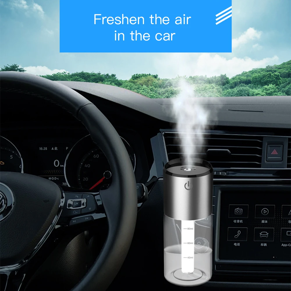 Car Charging 100ml Air Humidifier QC 3.0 USB charge for phone
