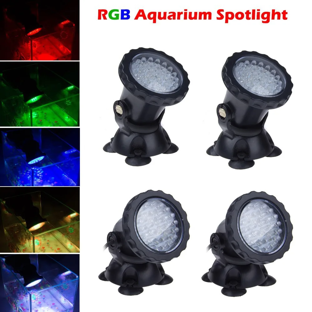 4 в 1 36 светодиодный RGB открытый Погружной подводный светильник Точечный светильник для воды Сад Аквариум Пруд фонтан аквариум светодиодный светильник ing