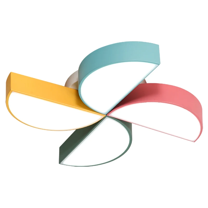 

children bedroom Ceiling lamp LED metal iron Acrylic color windmill living room decoration light fixture AC110-265V
