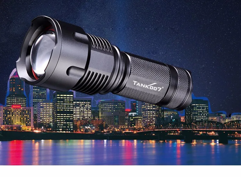 Fonte de Luz Led com Três Azul com 26650 Cree Zoom Lanterna Isca Peixe Amarelo Branco Bateria Tank007 f3 1000lm Xl-l2 1 peixe, amarelo branco azul com 26650 bateria