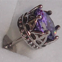 Мужские ювелирные изделия, крутые мужские/мужские фиолетовые cz 316L серьги из нержавеющей стали, серьги-гвоздики в стиле панк