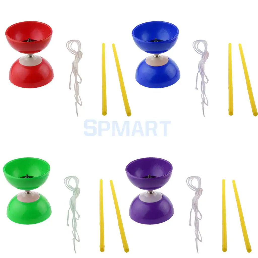 Buy Professional Double Bowl 1 bearing Diabolo Handstick & String Juggling Toys