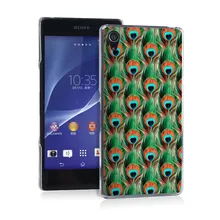 Elegant Peacock Feathers Design Pretty Funny UV Black Bag Case For Sony Z2
