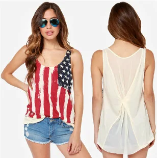

Stars and Stripes USA American Flag Women Clothing Crop Top T Shirt , Big Size Women Tshirt Brand Fashion Summer Tops