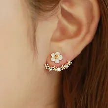 TZ#50 1 пара женская модная брошь в виде цветка серьги-гвоздики ювелирные изделия подарок