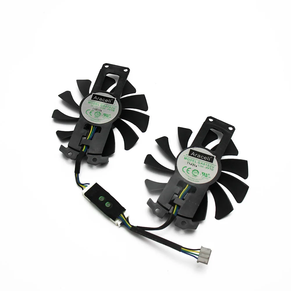 GA81S2U 12V 0.38A 75mm 4Pin Apistek GTX 960 Cooler Fan For ZOTAC GTX960 4G PCI-EDC Graphics Card Fan