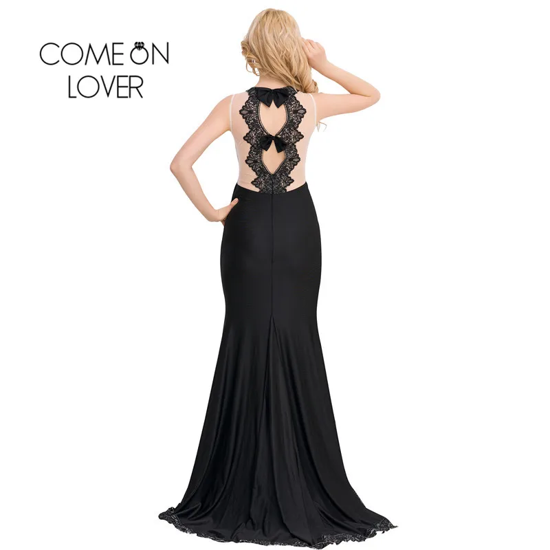 Comeonlover Vestidos Largos De Verano роскошное женское сексуальное платье черного цвета с рыбим