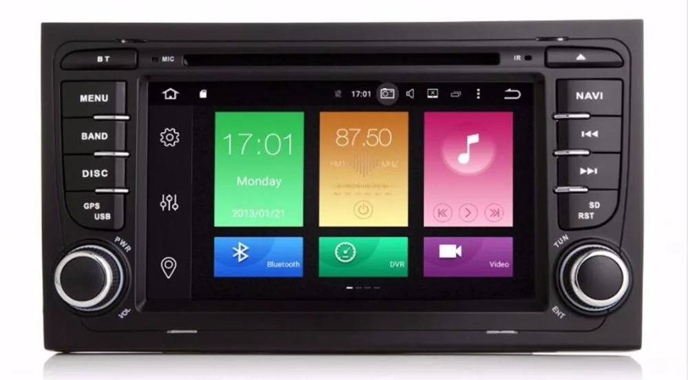 Excellent NEW COME IPS HD! Android 8.0 2 din Car DVD player for Audi A4 RAM 4GB Octa core GPS Navigation Radio Bluetooth Steering wheel 2