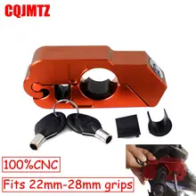Orange CNC Aluminum Motorcycle Handlebar Security Throttle Lock For ATV Street Bike Scooters
