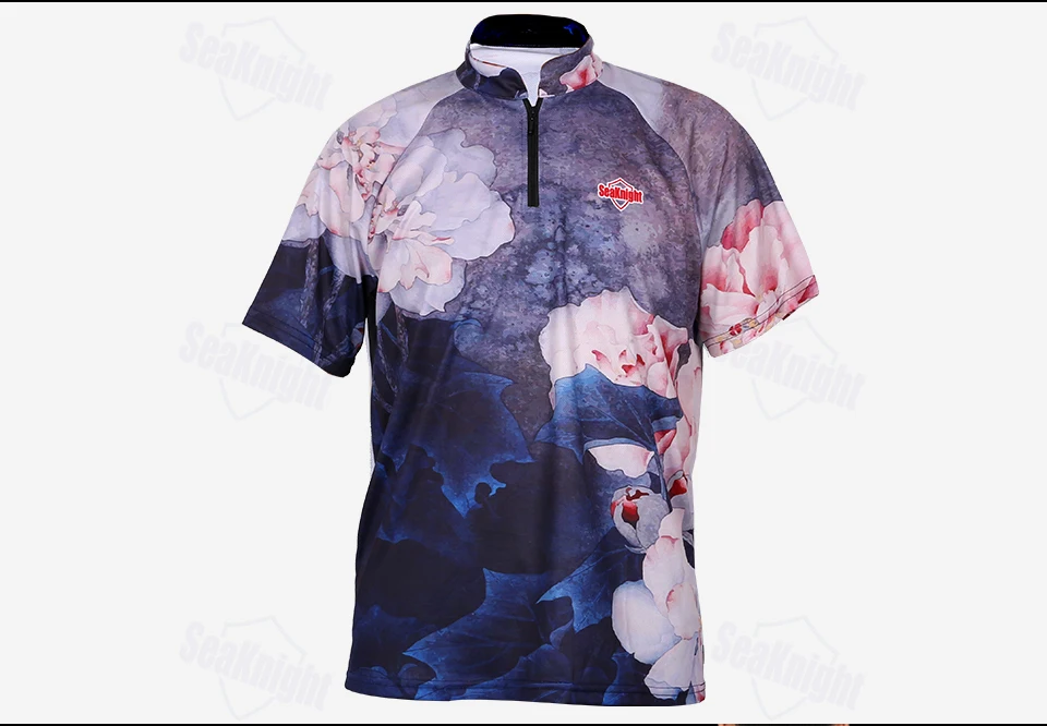 SeaKnight бренд SK001 рыболовная футболка с коротким рукавом дышащая анти-Защита от солнца спортивная одежда быстросохнущая Мужская спортивная одежда