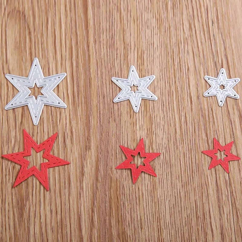 

3pcs/set Stars Frame set Customized Steel Metal Cutting Dies Scrapbooking Embossing Dies Cut Stencils DIY Decorative Cards