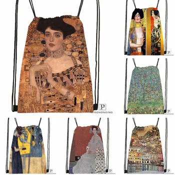 

Custom Tree of Gustav Life Klimt Drawstring Backpack Bag Cute Daypack Kids Satchel (Black Back) 31x40cm#180531-02-56