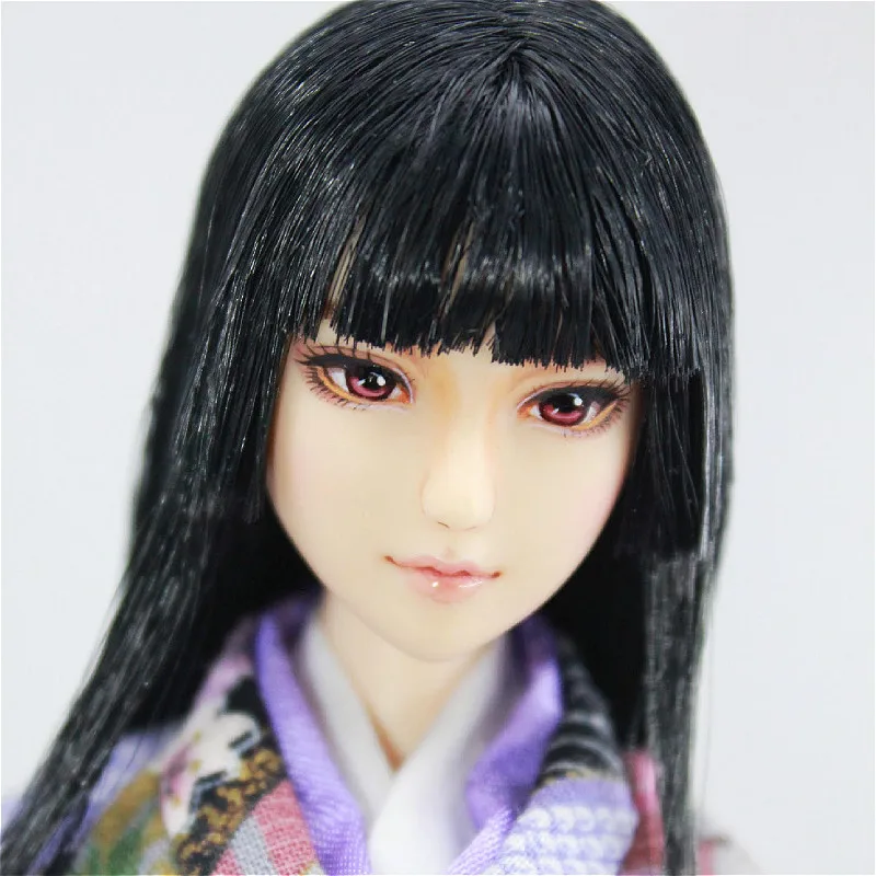 

Estartek Hand Makeup Customized SY44 1/6 Star Kimono Girl Obitsu Head Sculpt for Phicen Tbleague Action Figure DIY