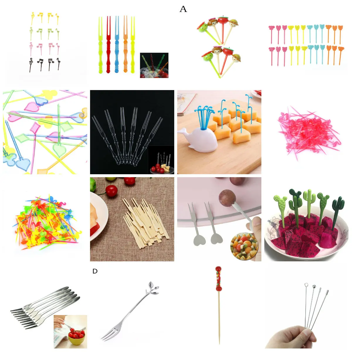 

Party Decor Animal Farm Fruit Fork Mini Cartoon Children Snack Cake Dessert Food Fruit Pick Toothpick Lunches fruit fork