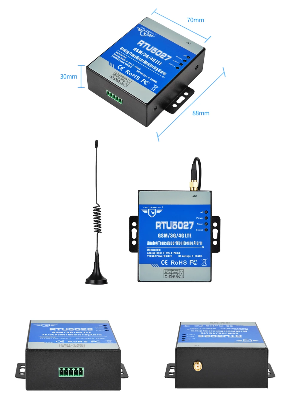 GSM Modbus RTU аналоговый В 0-5 в преобразователь мощность напряжение мониторинга сигнализации системы запрос по бесплатному телефону RTU5027V