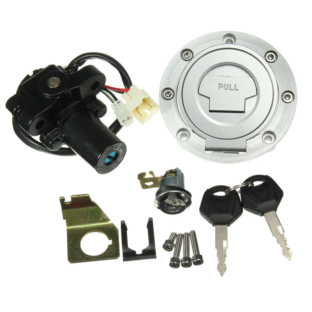 Motorbike Ignition Switch Lock Gas Cap Key Set for Yamaha YZF-R1 2001-2007 YZF-R6 2008-2012