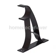 2 шт металлический кронштейн для драпировки штор подходит для 25 мм драпировочных стержней-темный кофе