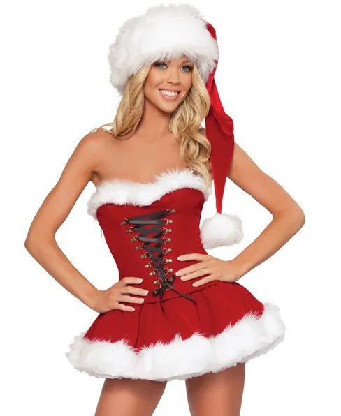 

UTMEON Sexy Christmas Costumes Santa Claus Costume Miss Santa Cosplay Christmas Dress for Christmas Party