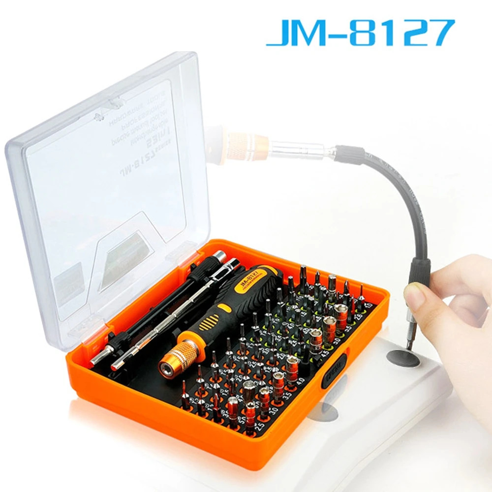 

JAKEMY JM-8127 53in1 Multipurpose Screwdriver Set Interchangeable Precision Screwdriver Portable Electronic Repair Hardware Tool