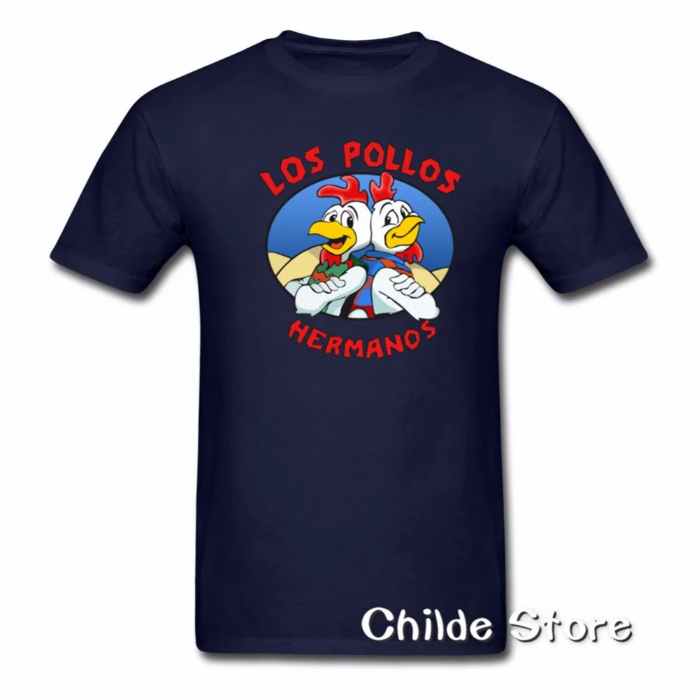 3D принт лос pollos Херманос принтом в стиле ретро Для мужчин футболка курица брат с