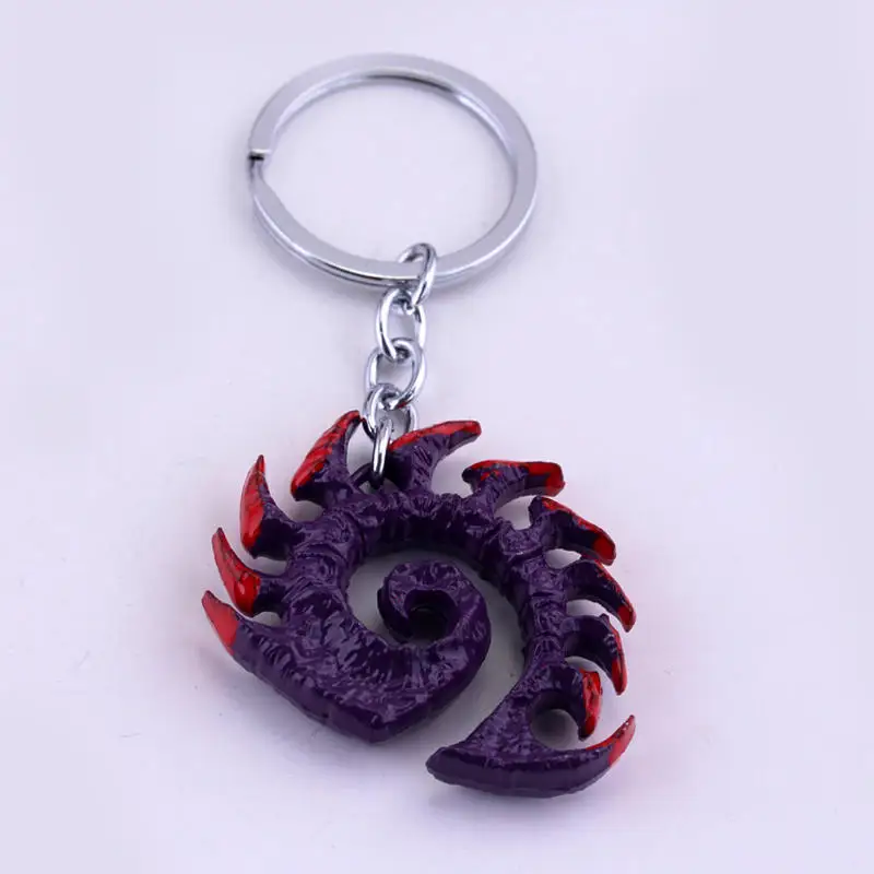 

MQCHUN Hot Game StarCraft 2 Zerg Logo Metal Keychain For Men Jewelry