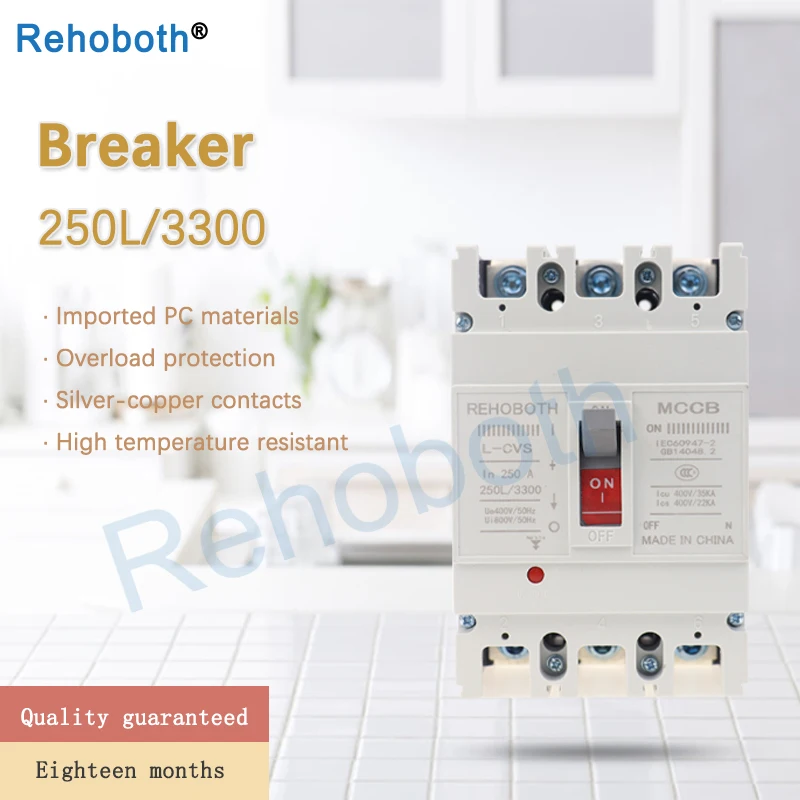 

1PCS M1-250L/3300 3P Molded Case Circuit Breaker Air Switch M1-250L/3300 160A/200A/250A