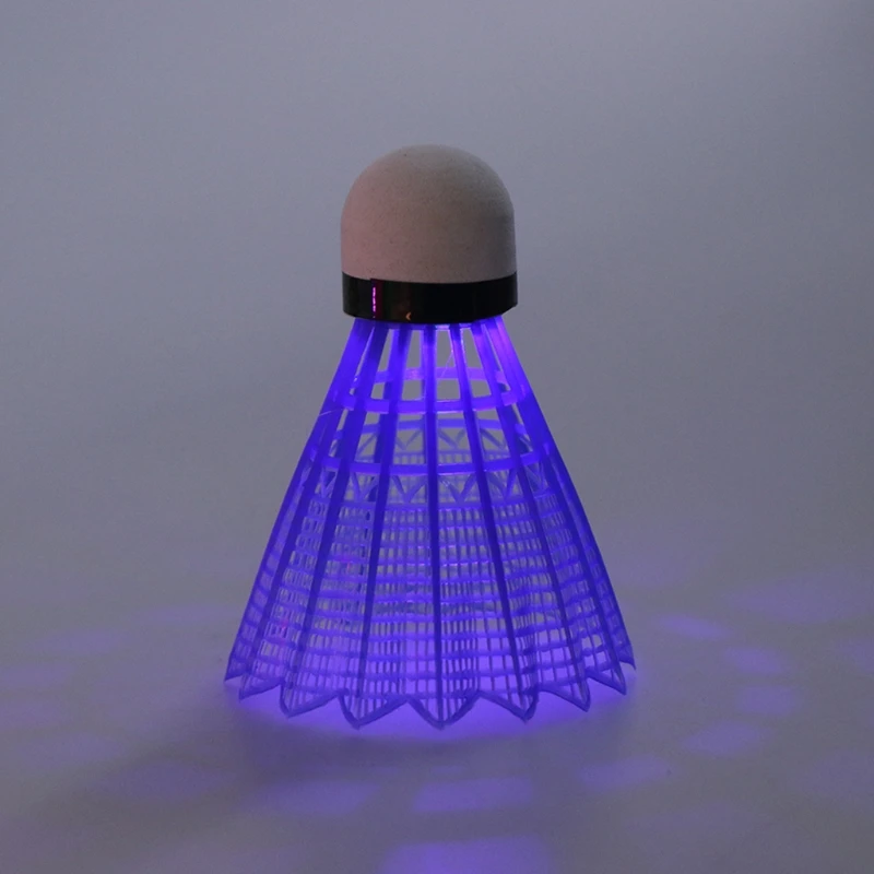 Badminton ball 3pcs LED Badminton ball Glowing light up Plastic Badminton shuttlecocks Colorful lighting