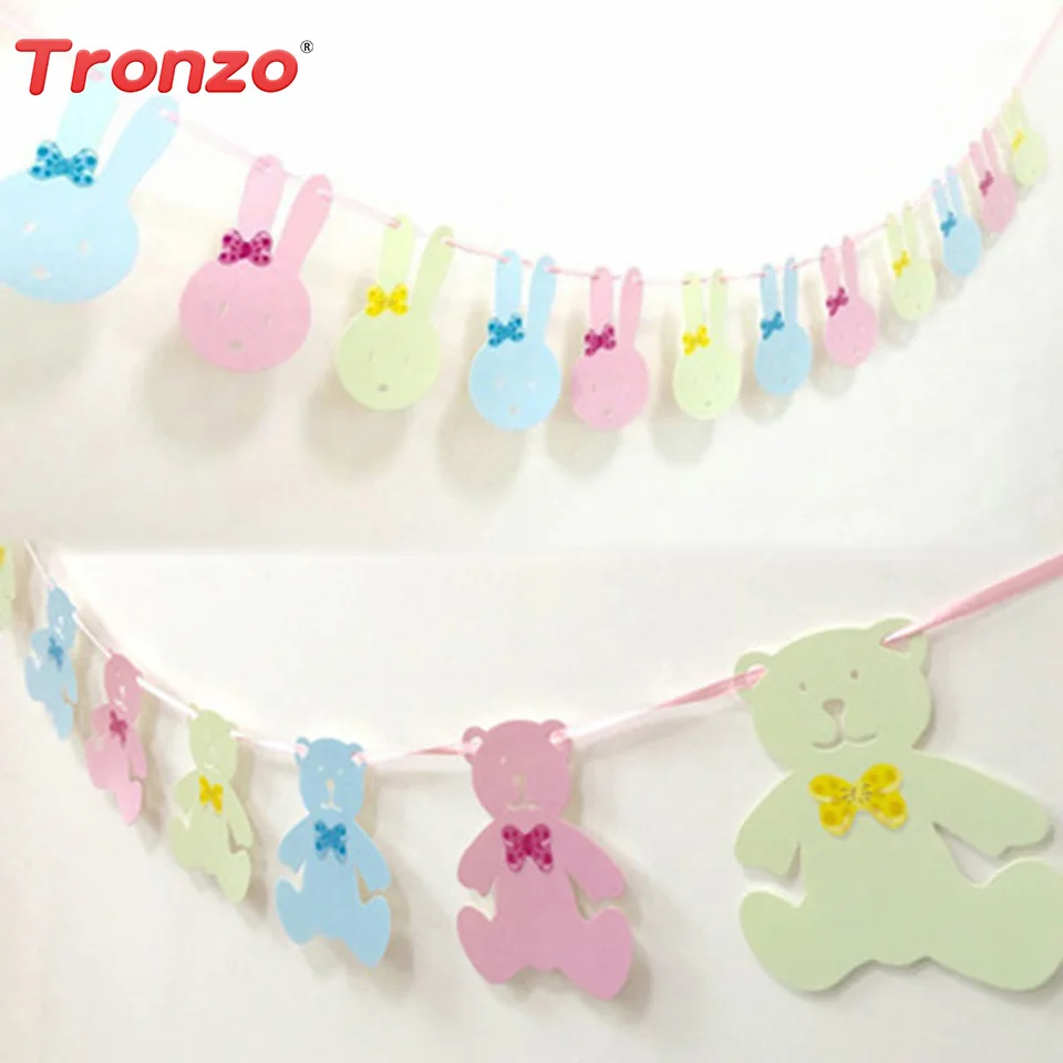 Tronzo 32m Paper Cute Rabbit Bear Garlands Wedding Decoration Baby Tronzo 3 2m Paper Cute Rabbit Bear Garlands Wedding Decoration Baby Shower Bunny Garland For 32847714657html