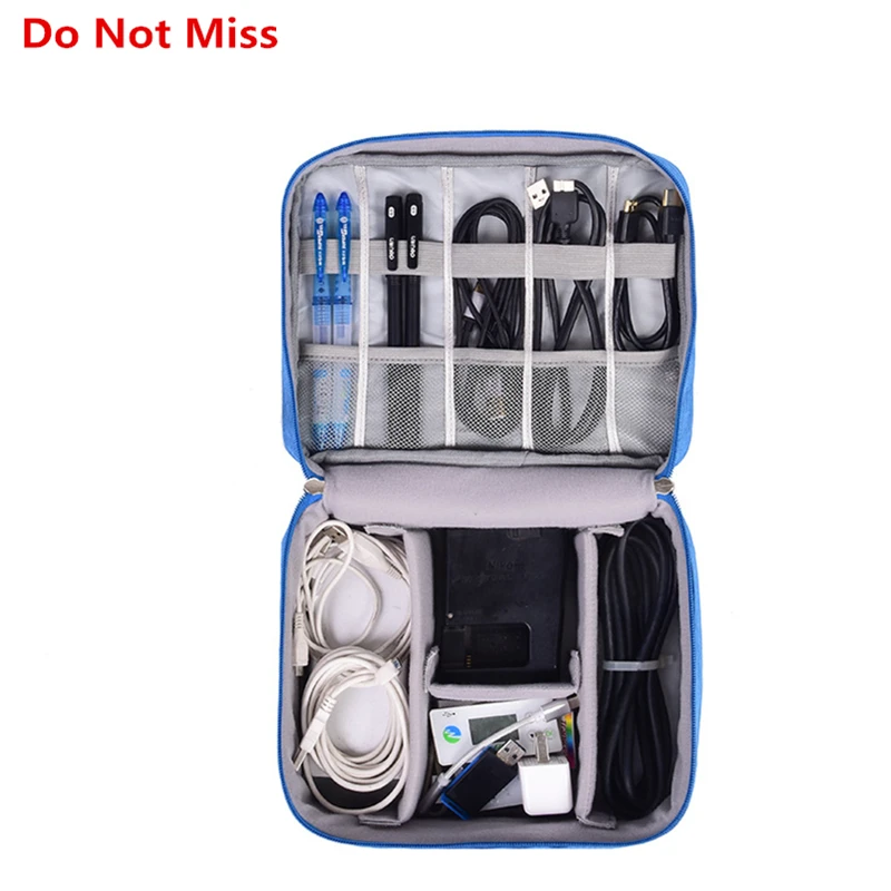 

New Travel Cable Bag Portable Digital USB Gadget Organizer Charger Wires Cosmetic Zipper kit Case Travel Accessories Supplies