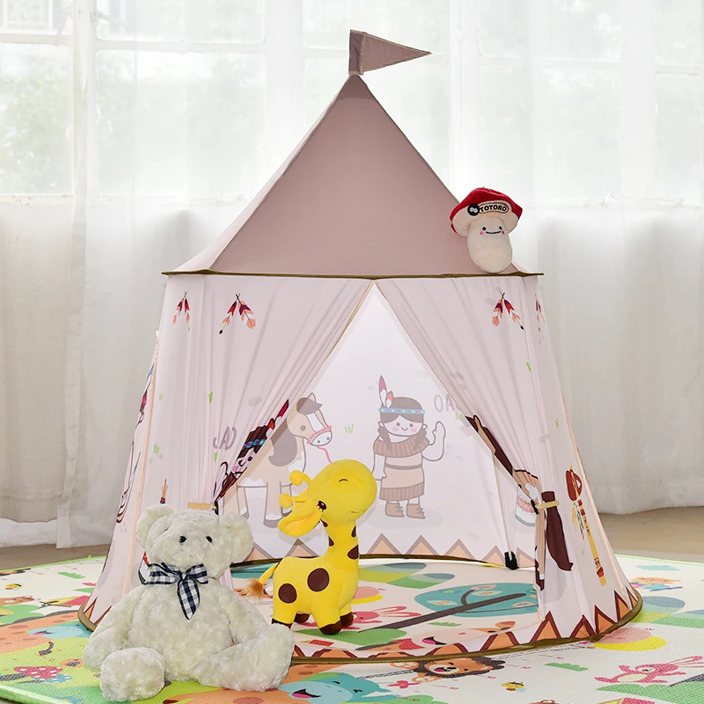 Carton Lions Children's Tent Toy Portable Kids Small House Ball Pool Princess Castle Children's House Outdoor Baby Play Tent