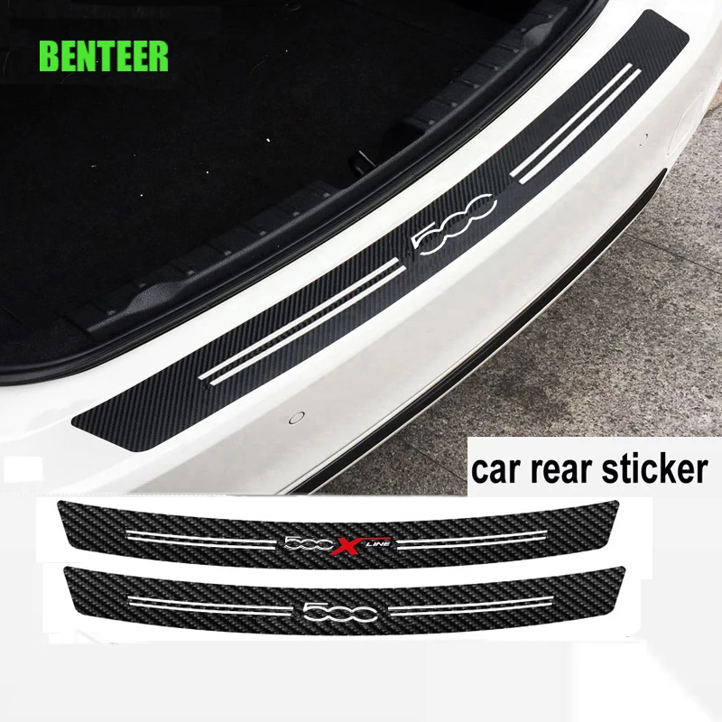 

Carbon fiber Car bumper sticker for Fiat 500 500x