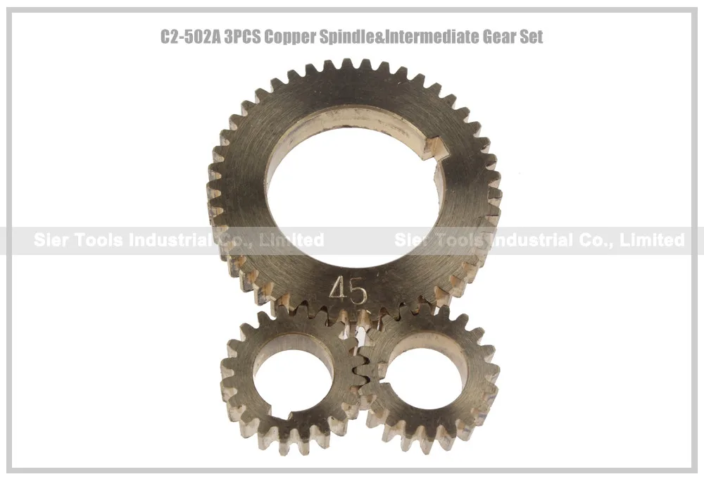 /C2-502A 3 шт. Медь шпинделя и промежуточные Шестерни набор/Зиг C2/C3 M1 металлический Шестерни набор