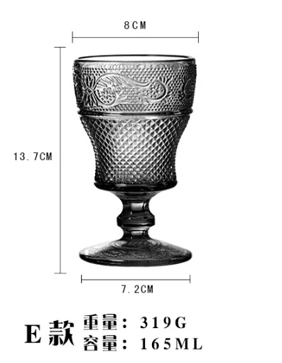 Креативный рельефный Кубок Муза стеклянный десертный стол стакан для воды молочная чашка фруктовый сок чашка для виски красочная чашка для мороженого стакан - Цвет: E