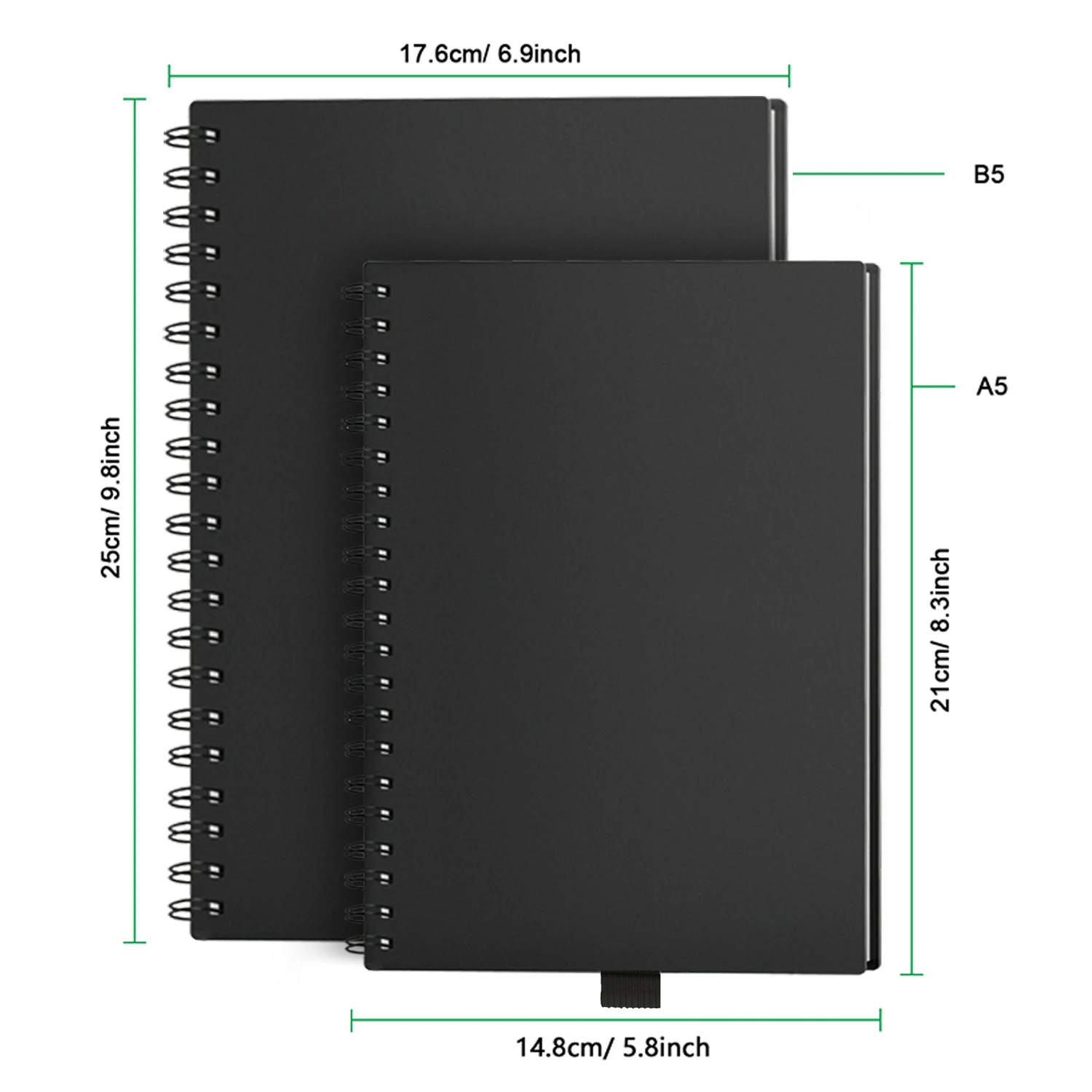 Erasable Notebook Paper Reusable Smart Wirebound Notebook Cloud Storage Flash Storage App Connection Notepad Lined With Pen