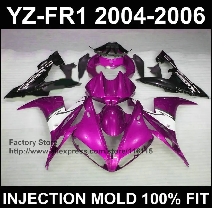MOTOMARTS персонализированный фиолетовый! Обтекатель для YAMAHA YZF R1 2004 2005 2006 Обтекатели