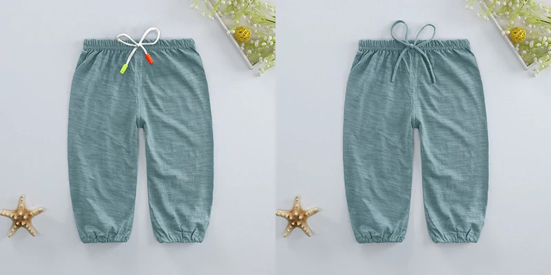 Новые весенне-летние детские леггинсы тонкие противомоскитные штаны для мальчиков и девочек хлопковые брюки ярких цветов Детская Пижама